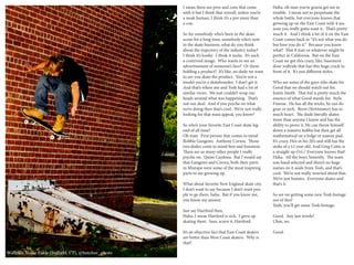 Wallride Nollie Fakie (Suffield, CT), @butcher_photo
I mean there are pros and cons that come
with it but I think that overall, unless you’re
a weak human, I think it’s a pro more than
a con.
So for somebody who’s been in the skate
scene for a long time, somebody who’s now
in the skate business, what do you think
about the trajectory of the industry today?
I think it’s kooky. I think it sucks. It’s such
a contrived image. Who wants to see an
advertisement of someone’s face? Or them
holding a product? It’s like, no dude we want
to see you skate the product. You’re not a
model you’re a skateboarder. I don’t get it.
And that’s where me and Tosh had a lot of
similar views. We just couldn’t wrap our
heads around what was happening. That’s
not our deal. And if you psyche on what
we’re doing then that’s cool. We’re not really
looking for that mass appeal, you know?
So who’s your favorite East Coast skate leg-
end of all time?
Oh man. First person that comes to mind
Robbie Gangemi. Anthony Correa. Those
two dudes come to mind first and foremost.
There are so many other people I really
psyche on. Quim Cardona. But I would say
that Gangemi and Correa, both their parts
in Mixtape were some of the most inspiring
parts to me growing up.
What about favorite New England skate city.
I don’t want to say because I don’t want peo-
ple to go there, haha. But if you know me,
you know my answer.
Just say Hartford then.
Haha, I mean Hartford is sick. I grew up
skating there. Sure, screw it, Hartford.
It’s an objective fact that East Coast skaters
are better than West Coast skaters. Why is
that?
Haha, oh man you’re gonna get me in
trouble. I mean not to perpetuate the
whole battle, but everyone knows that
growing up on the East Coast with 4 sea-
sons you really gotta want it. That’s pretty
much it. And I think a lot of it on the East
Coast comes back to “it’s not what you do
but how you do it.” Because you know
what? That 8 stair or whatever might be
perfect in California. But on the East
Coast we got this crazy, like, basement
door wallride that has this huge crack in
front of it. It’s just different styles.
Who are some of the guys who skate for
Good that we should watch out for.
Justin Smith. That kid is pretty much the
essence of what Good stands for. Style.
Finesse. He has all the tricks, he can do
gnar or tech. Brent (Strittmater) has so
much heart. The dude literally skates
more than anyone I know and has the
ability to prove it. He can throw himself
down a massive hubba but then get all
mathematical on a ledge or manny pad.
It’s crazy. He’s in his 20’s and still has the
stoke of a 12 year old. And Greg Cotto is
a straight up O.G.! Everyone knows that!
Haha. All the boys, honestly. The team
was hand selected and there’s no huge
names on it aside from Tosh, and that’s
cool. We’re not really worried about that.
We’re just homies. Everyone skates and
that’s it.
So are we getting some new Tosh footage
out of this?
Yeah, you’ll get some Tosh footage.
Good. Any last words?
Uhm, no.
Good.
 