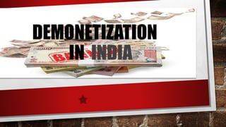 Economics demonetization presentation | PPTX