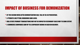 Economics demonetization presentation | PPTX