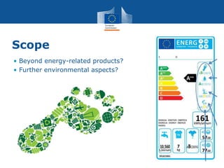 Scope
• Beyond energy-related products?
• Further environmental aspects?
23
 