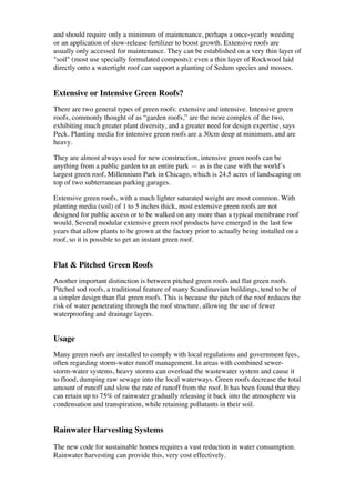 ECO Design: Green Roofs | PDF