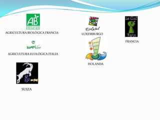 AGRICULTURA BIOLÓGICA FRANCIALUXEMBURGOFRANCIAAGRICULTURA ECOLÓGICA ITALIAHOLANDASUIZA