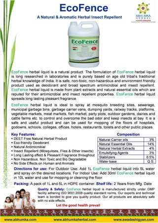 Ecofence- A natural and aromatic herbal insect repellent