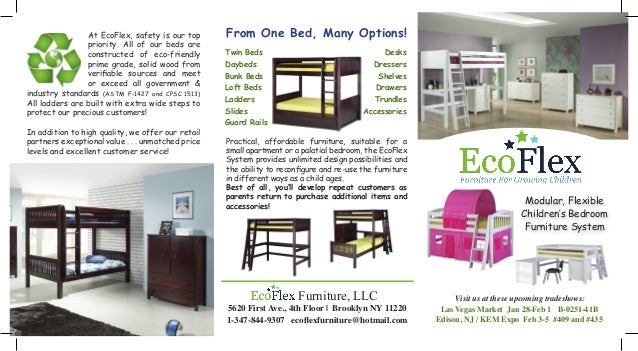sample mini catalog ecoflex furniture trifold