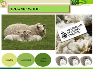ORGANIC WOOL
Durable Absorbent
More
Elastic
 