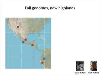 Full	
  genomes,	
  new	
  highlands

Vince	
  Buﬀalo

MaL	
  Huﬀord

 