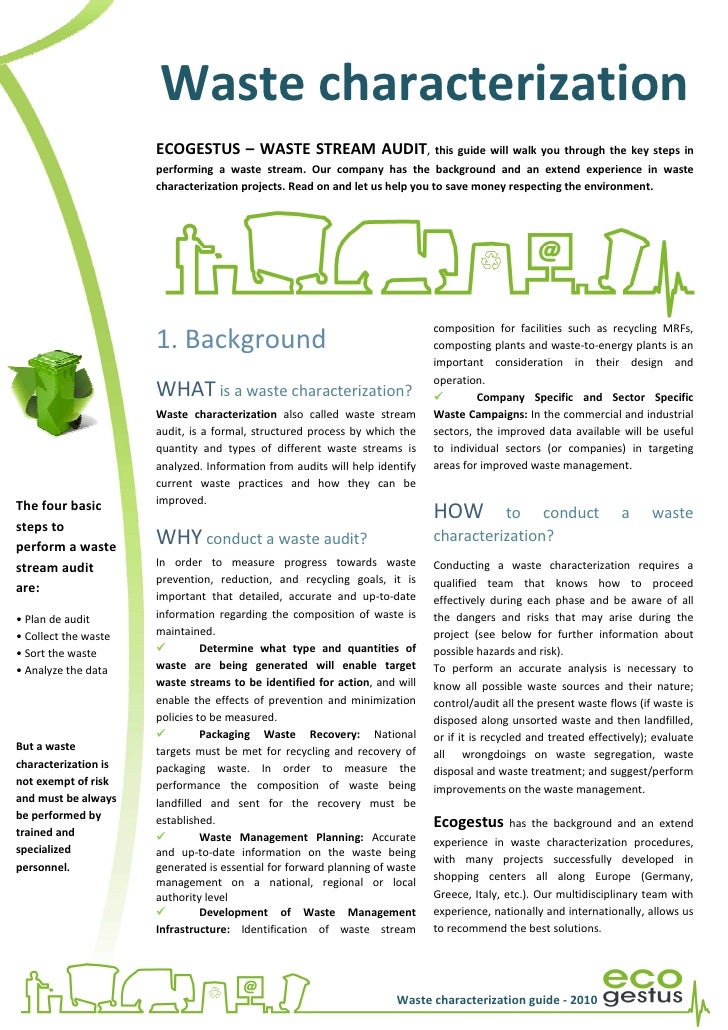 Ecogestus Waste Characterization Waste Audit