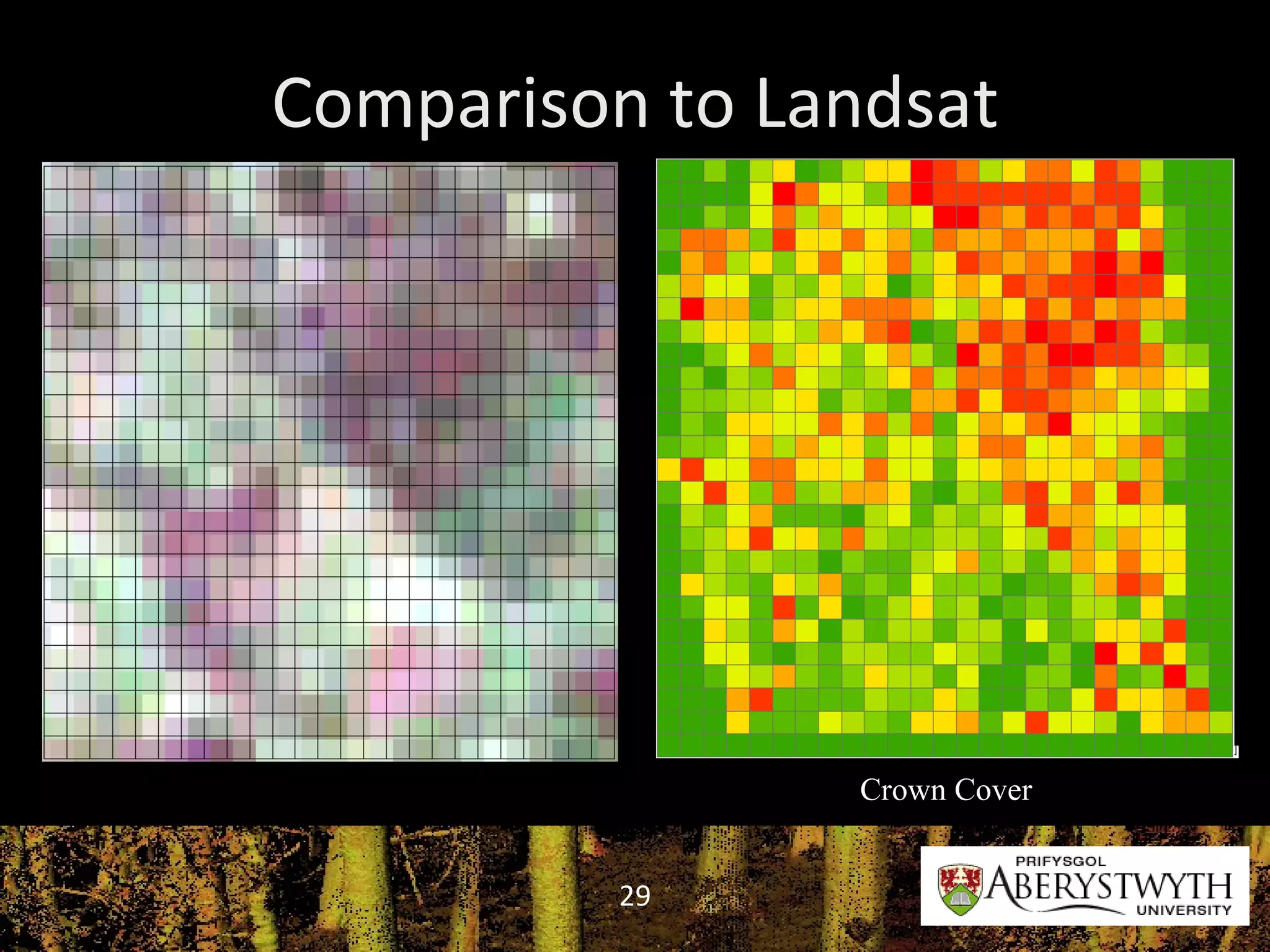 Comparison to Landsat CASI Species Crown Cover 
