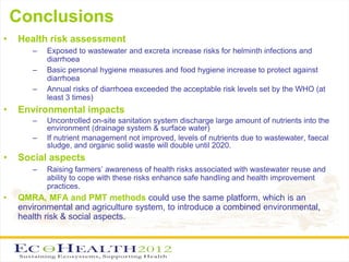 Interdisciplinary approach to environmental health research related to wastewater and excreta use in agriculture in Vietnam