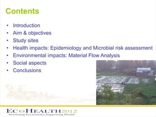 Interdisciplinary approach to environmental health research related to wastewater and excreta use in agriculture in Vietnam