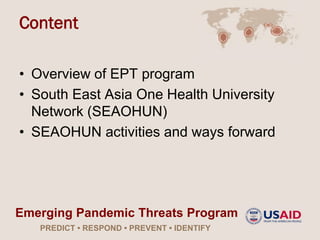 South East Asia One Health University Network (SEAOHUN): A regional network for One Health capacity building