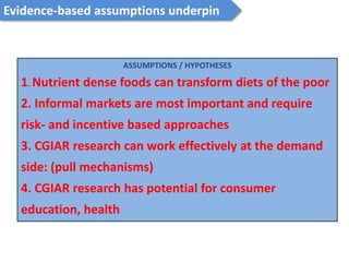 Agriculture for nutrition and health