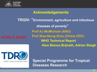 Avian influenza, pandemic influenza, ecohealth