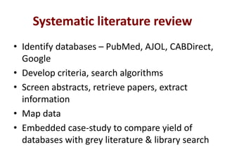 Mapping the interface of poverty, emerging markets and zoonoses