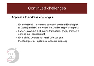 EcoHealth capacity building and applied research: Challenges and lessons learnt from ILRI EcoZD