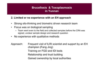EcoHealth capacity building and applied research: Challenges and lessons learnt from ILRI EcoZD
