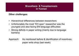 EcoHealth capacity building and applied research: Challenges and lessons learnt from ILRI EcoZD