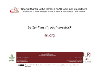 EcoHealth capacity building and applied research: Challenges and lessons learnt from ILRI EcoZD