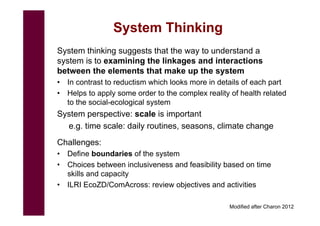 EcoHealth capacity building and applied research: Challenges and lessons learnt from ILRI EcoZD