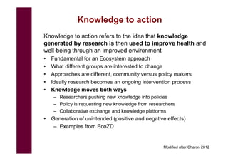 EcoHealth capacity building and applied research: Challenges and lessons learnt from ILRI EcoZD