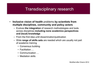 EcoHealth capacity building and applied research: Challenges and lessons learnt from ILRI EcoZD