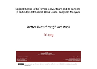 EcoZD and other EcoHealth/One Health initiatives in Southeast Asia: Lessons and perspectives