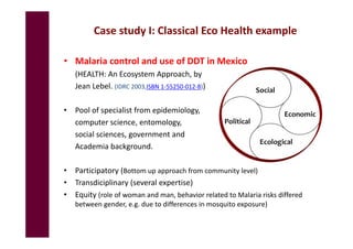 EcoHealth–One Health capacity building at Chiang Mai University and in the region: Experiences and challenges