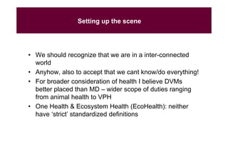 EcoHealth and One Health