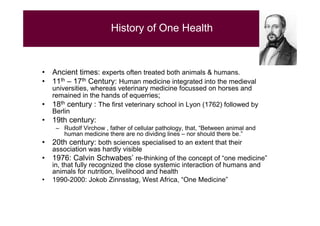 EcoHealth and One Health