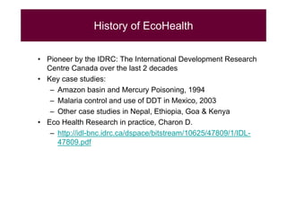 EcoHealth and One Health