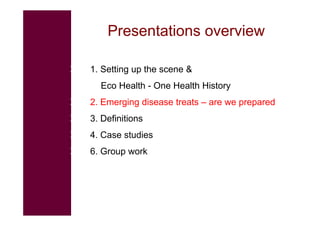 EcoHealth and One Health