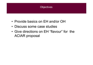 EcoHealth and One Health