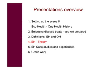 EcoHealth and One Health