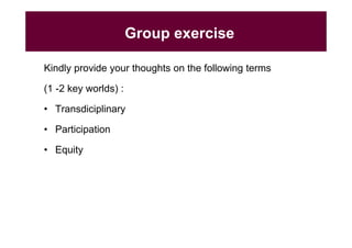 EcoHealth and One Health