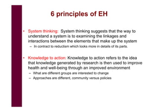 EcoHealth and One Health