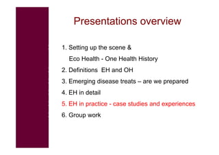 EcoHealth and One Health