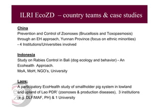 EcoHealth and One Health