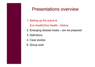 EcoHealth and One Health