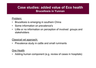 EcoHealth and One Health