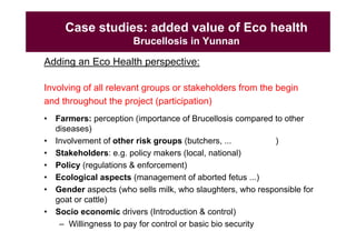 EcoHealth and One Health