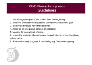 EcoHealth and One Health