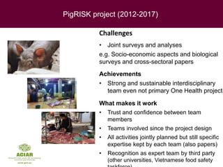 Ecohealth and One Health research in Southeast Asia: Examples, challenges, successes and outlook