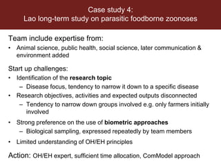 Ecohealth and One Health research in Southeast Asia: Examples, challenges, successes and outlook
