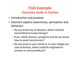 EcoHealth survey tools development and practical application