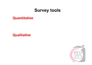 EcoHealth survey tools development and practical application