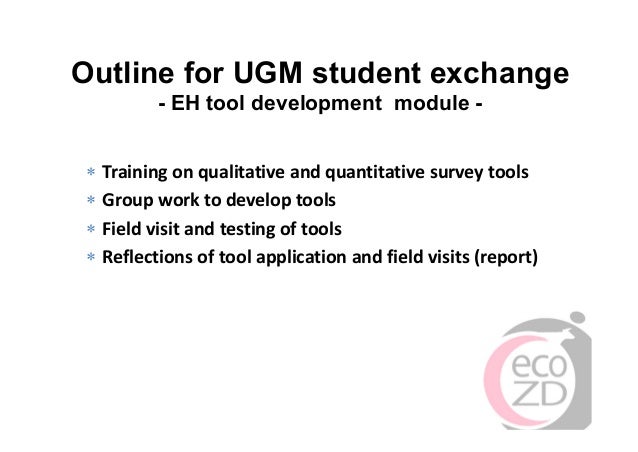 questionnaire exchange student practical development survey and EcoHealth tools application questionnaire exchange student practical development survey and EcoHealth tools application
