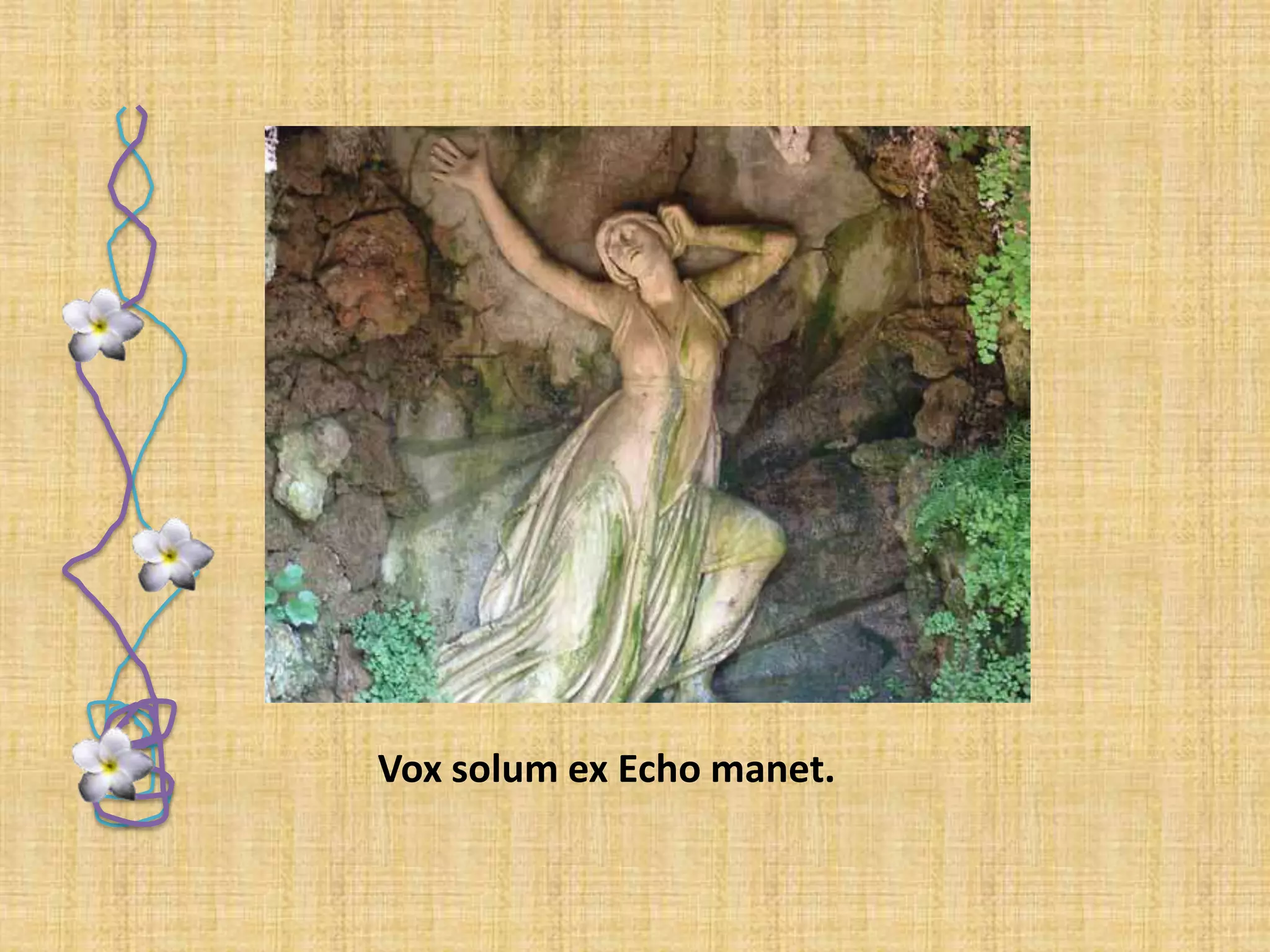 Vox solum ex Echo manet.