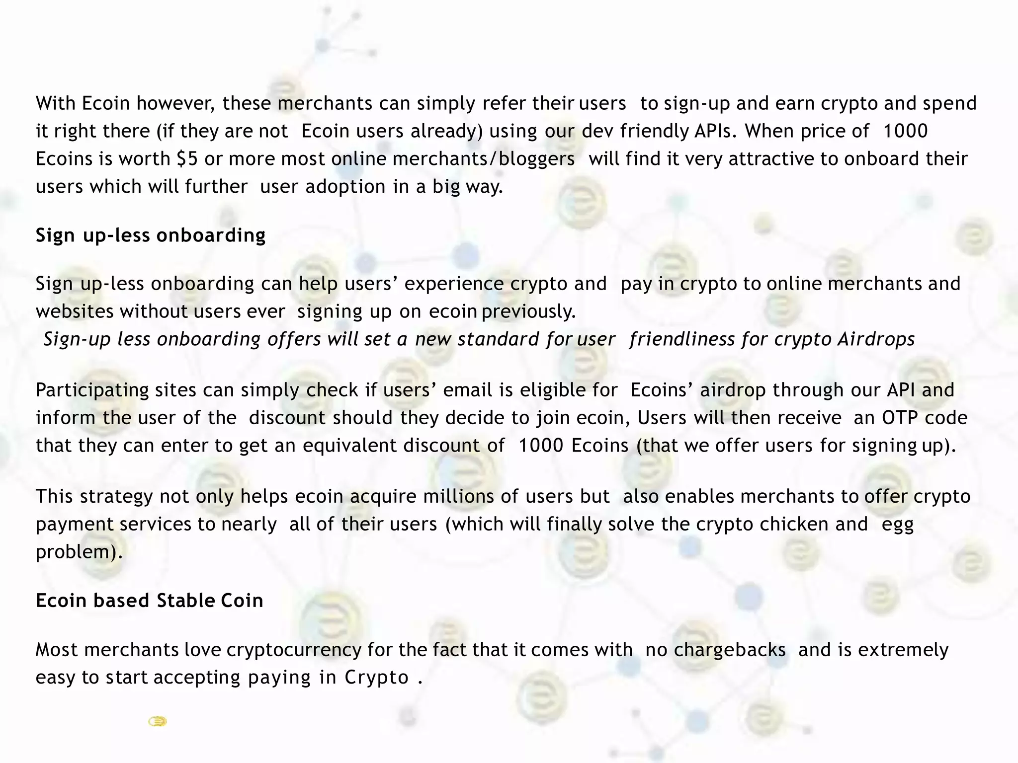 Ecoin official whitepaper | PPTX