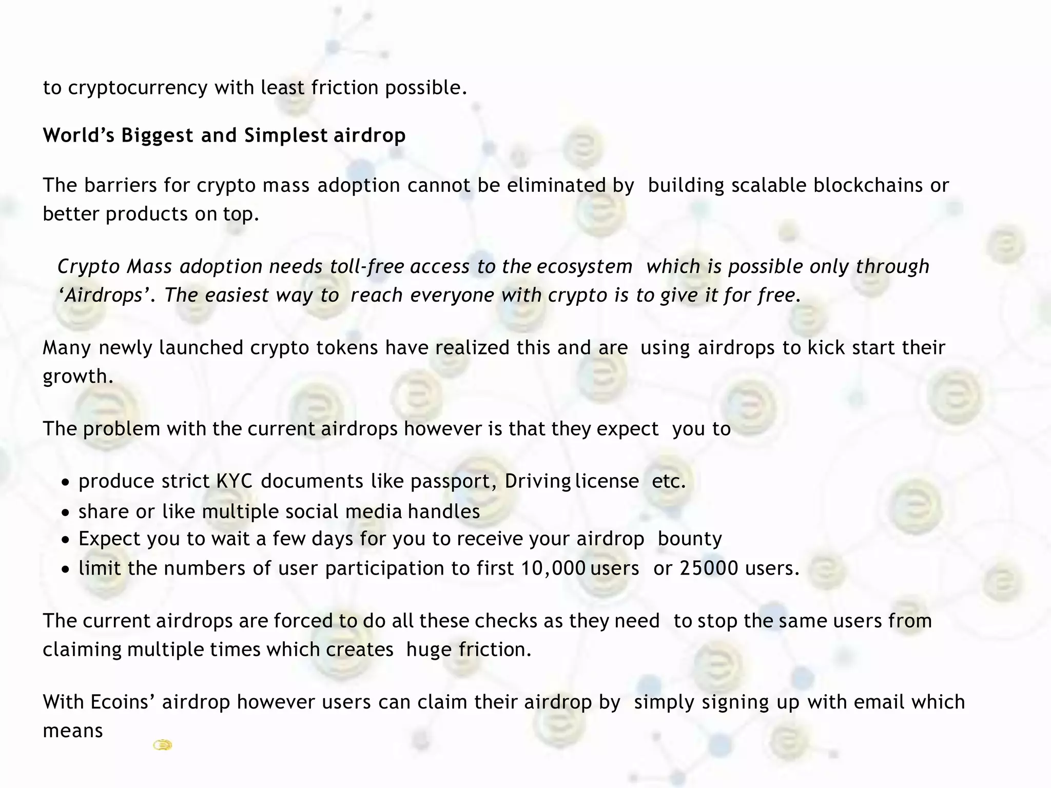 Ecoin official whitepaper | PPTX