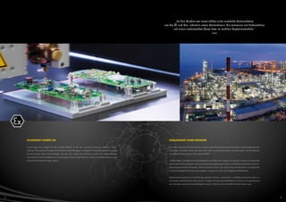 6 7
Was die Welt verbindet,
sollte um Ihre Daten keinen Umweg machen
„Zu den Kunden von ecom zählen viele namhafte Unternehmen
aus der Öl-und Gas-Industrie sowie Petrochemie. Sie vertrauen seit Jahrzehnten
auf unser umfassendes Know-how im mobilen Explosionsschutz.“
ecom
Sicherheit kommt an
ecom zeigt neue Wege für den mobile Worker in der Öl- und Gas-Industrie, Chemie, Petro-
chemie, Pharmazie, Energie und Umwelt sowie Bergbau. In eigener Entwicklungsarbeit gelingt
es uns immer öfter, Technologien, die aus der modernen Industrie nicht mehr wegzudenken
sind, auch für den Ex-Bereich zu erschließen. Das bringt Effizienz, führt zu Kostenreduktion und
manchmal rettet es sogar Leben.
ENGAGEMENT OHNE GRENZEN
Ein internationaler Kundenstamm schätzt unser Konzept der ganzheitlichen und praxisbewährten
Lösungen. Deshalb wollen wir auch dort sein, wo unsere Kunden uns brauchen: mit Standorten
und Niederlassungen auf der ganzen Welt.
Im Bestreben, die täglichen Arbeitsabläufe so effektiv wie möglich zu machen, bauen wir einerseits
auf starke Partnerschaften und enge Entwicklungskooperationen mit Weltmarktführern nicht ex-
plosionsgeschützter Produkte. Diese Symbiose lohnt sich, denn Branchenkenntnis, Ex-Expertise
und technologisches Know-how ergeben zusammen eine unschlagbare Kombination.
Andererseits setzt ecom mit bedingungslosen Ersatz-, Austausch- und Reparaturleistungen so-
wie einem weltweiten problemlosen 5-Tages-Turnaround Maßstäbe im Service. So garantieren
wir eine permanente Einsatzfähigkeit unserer Geräte und schließen Kostenrisiken aus.
 